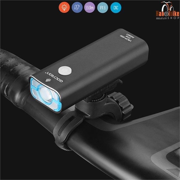 Đèn pin treo ghi đông xe đạp Gaciron V9CP 550 Lumens