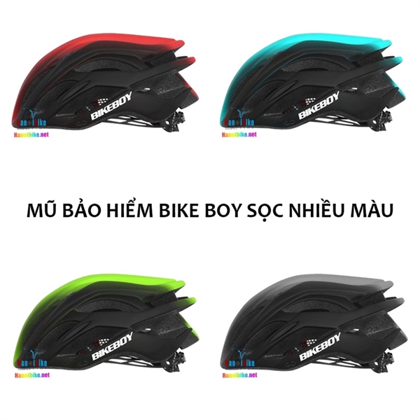 Mũ đạp xe Bikeboy sọc màu trên đỉnh đầu