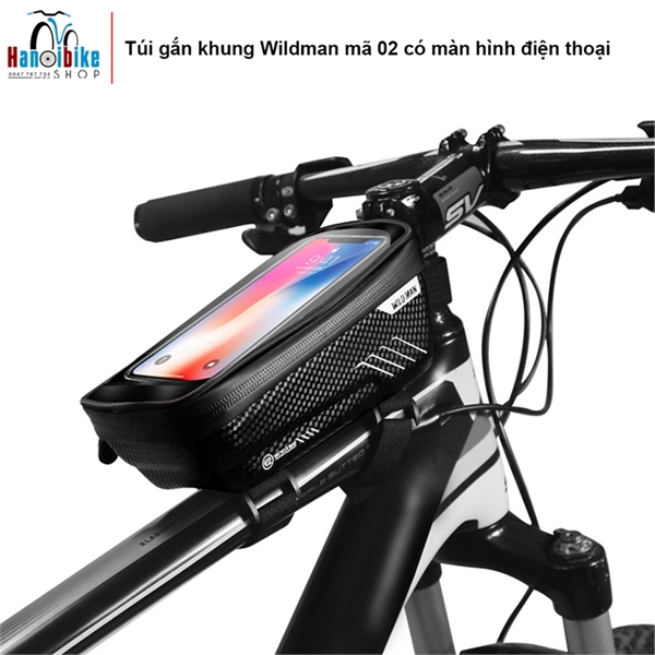 Túi gắn khung xe đạp Wildman mã E2 có màn hình điện thoại cảm ứng